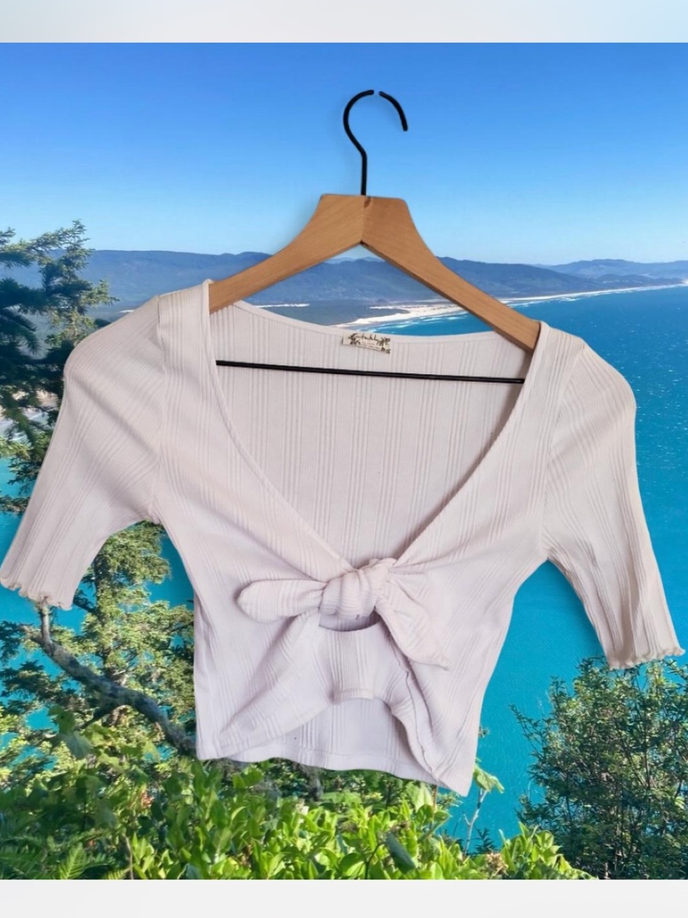 Free People White Crop Top